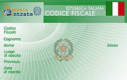 codice fiscale italiano