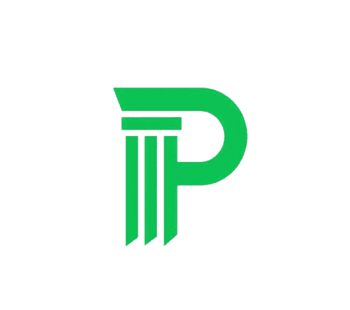 Favicon de www.planoverticale.com con el logotipo de la letra P y una columna clásica italiana.